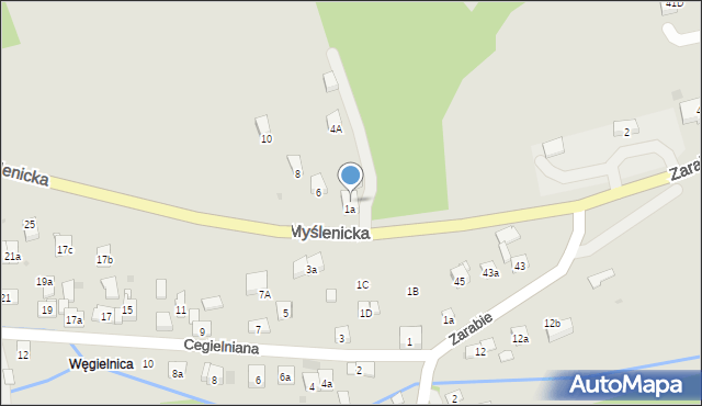 Dobczyce, Myślenicka, 4b, mapa Dobczyce