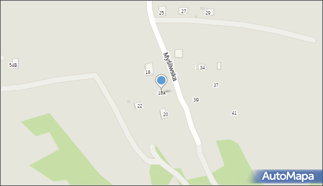 Dobczyce, Myśliwska, 18a, mapa Dobczyce