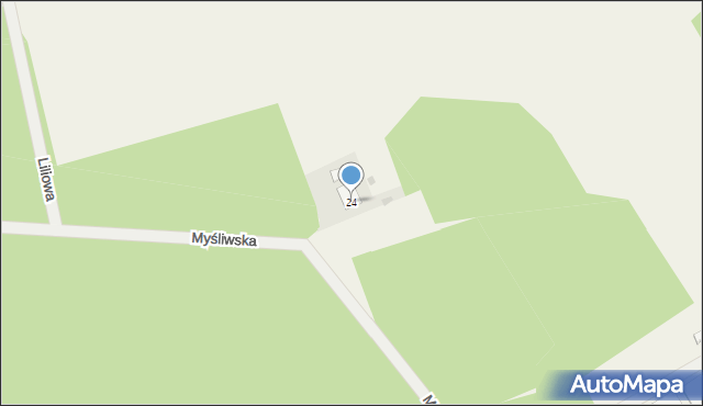 Fletnowo, Myśliwska, 24, mapa Fletnowo