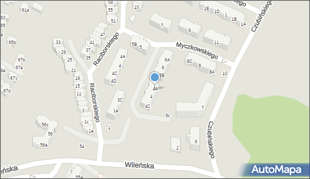 Gdańsk, Myczkowskiego Stefana, prof., 4A, mapa Gdańska