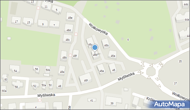 Gdańsk, Myśliwska, 46d, mapa Gdańska