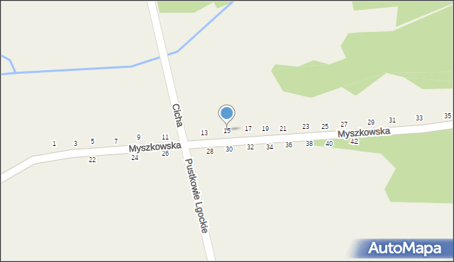Gliniana Góra, Myszkowska, 15, mapa Gliniana Góra