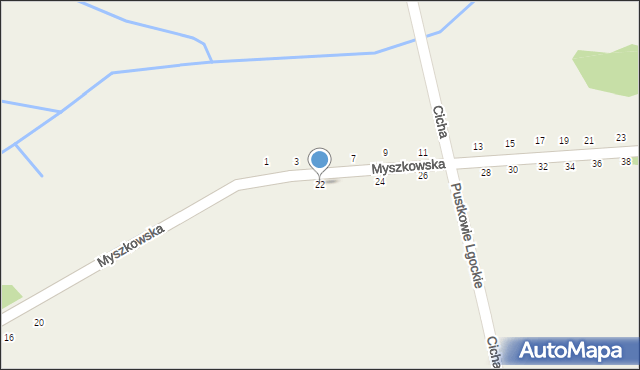 Gliniana Góra, Myszkowska, 22, mapa Gliniana Góra