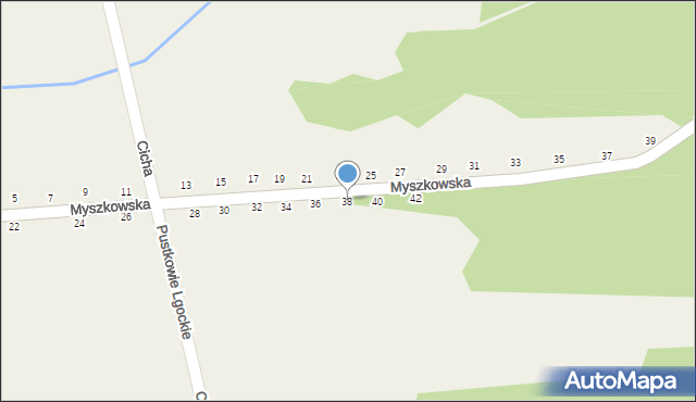 Gliniana Góra, Myszkowska, 38, mapa Gliniana Góra