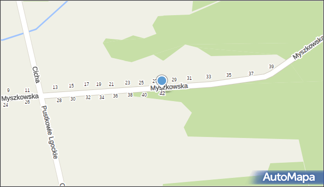 Gliniana Góra, Myszkowska, 42, mapa Gliniana Góra