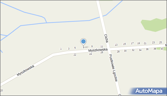 Gliniana Góra, Myszkowska, 7, mapa Gliniana Góra