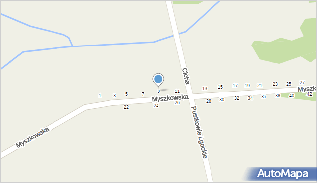 Gliniana Góra, Myszkowska, 9, mapa Gliniana Góra