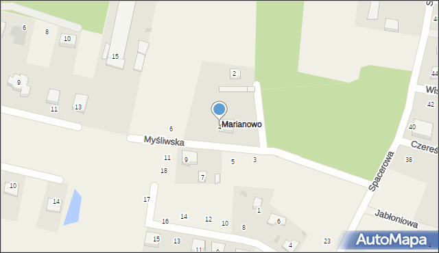 Gniewowo, Myśliwska, 4, mapa Gniewowo