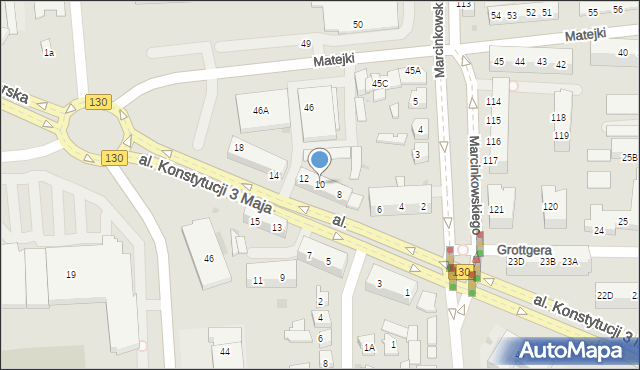 Gorzów Wielkopolski, Myśliborska, 10, mapa Gorzów Wielkopolski