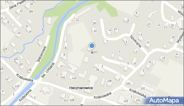 Hecznarowice, Myśliwska, 5B, mapa Hecznarowice