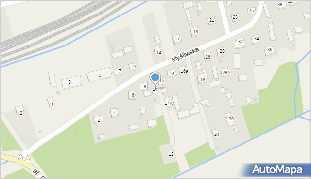 Horyniec-Zdrój, Myśliwska, 10, mapa Horyniec-Zdrój