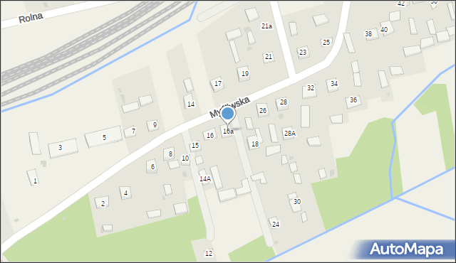 Horyniec-Zdrój, Myśliwska, 16a, mapa Horyniec-Zdrój