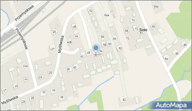 Horyniec-Zdrój, Myśliwska, 50, mapa Horyniec-Zdrój