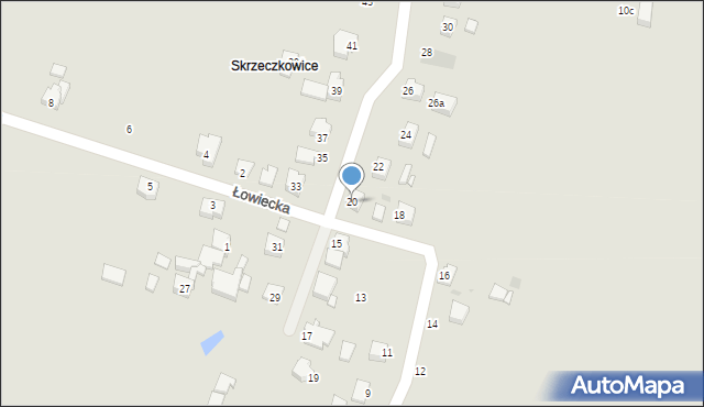 Jastrzębie-Zdrój, Myśliwska, 20, mapa Jastrzębie-Zdrój