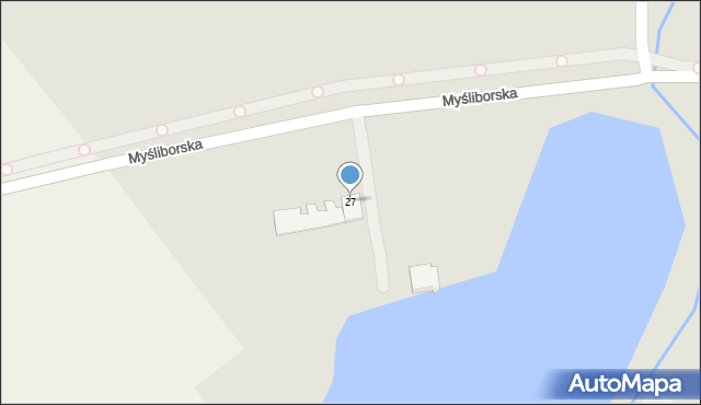 Jawor, Myśliborska, 27, mapa Jawor