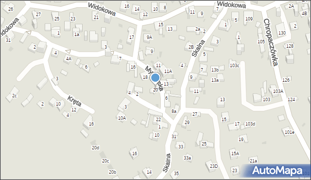 Jaworzno, Myśliwska, 20, mapa Jaworzno