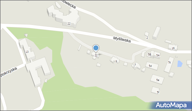 Karpacz, Myśliwska, 11, mapa Karpacz