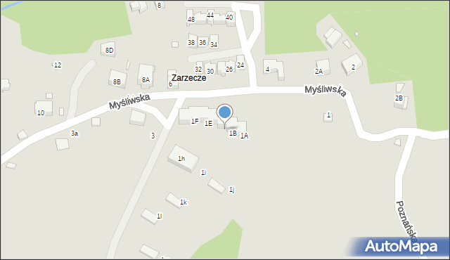 Karpacz, Myśliwska, 1C, mapa Karpacz
