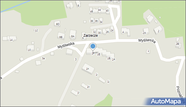 Karpacz, Myśliwska, 1F, mapa Karpacz