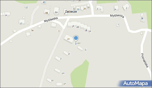 Karpacz, Myśliwska, 1i, mapa Karpacz