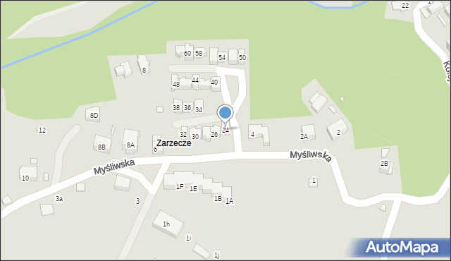 Karpacz, Myśliwska, 24, mapa Karpacz