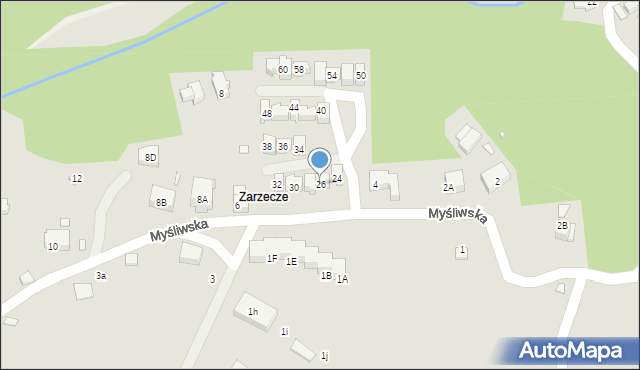 Karpacz, Myśliwska, 26, mapa Karpacz