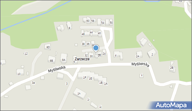 Karpacz, Myśliwska, 28, mapa Karpacz