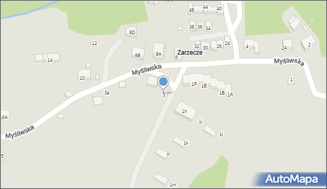 Karpacz, Myśliwska, 3, mapa Karpacz