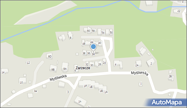 Karpacz, Myśliwska, 34, mapa Karpacz