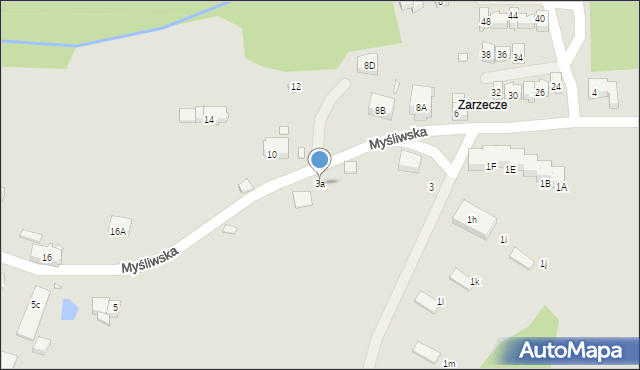 Karpacz, Myśliwska, 3a, mapa Karpacz