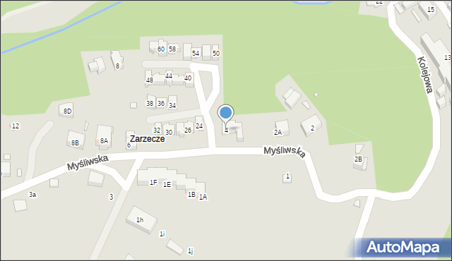 Karpacz, Myśliwska, 4, mapa Karpacz