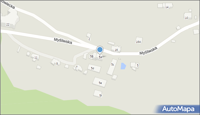 Karpacz, Myśliwska, 5A, mapa Karpacz