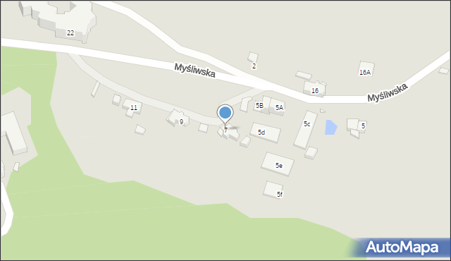 Karpacz, Myśliwska, 7, mapa Karpacz