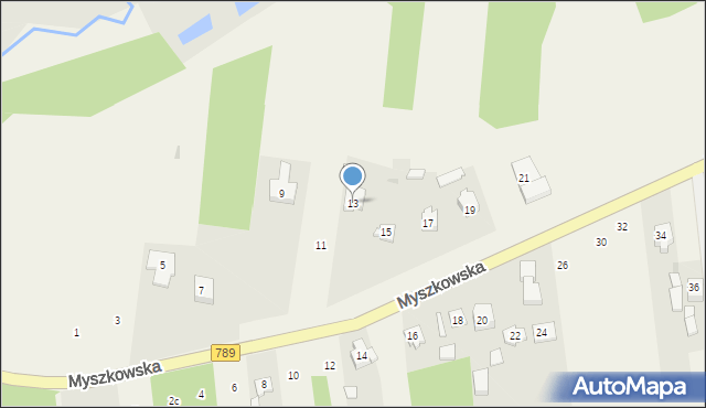 Koziegłówki, Myszkowska, 13, mapa Koziegłówki