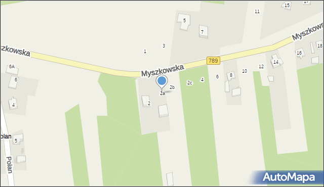 Koziegłówki, Myszkowska, 2a, mapa Koziegłówki