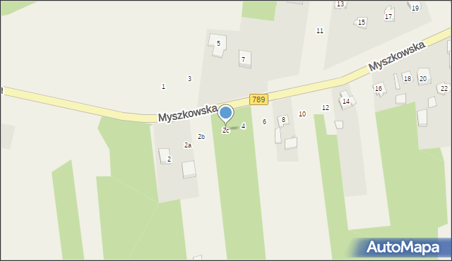 Koziegłówki, Myszkowska, 2c, mapa Koziegłówki