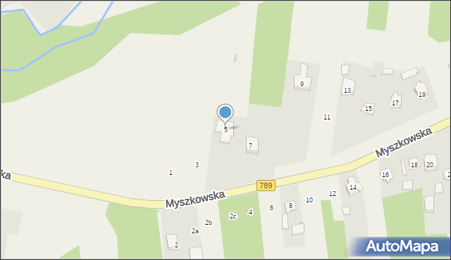 Koziegłówki, Myszkowska, 5, mapa Koziegłówki