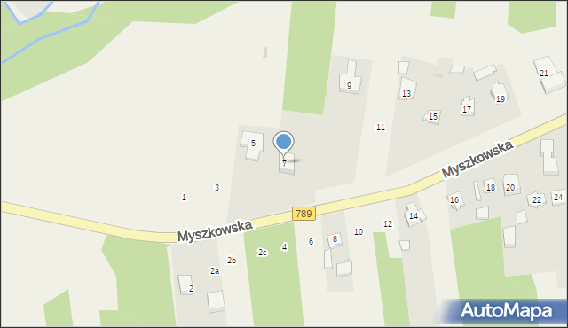 Koziegłówki, Myszkowska, 7, mapa Koziegłówki