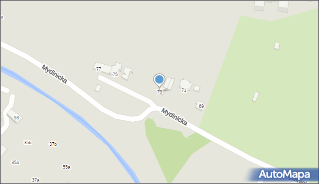 Kraków, Mydlnicka, 73, mapa Krakowa