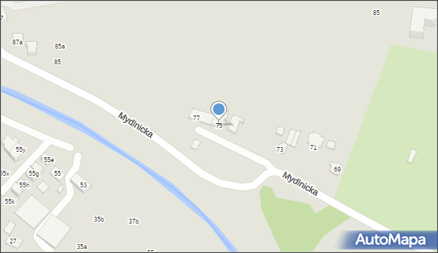 Kraków, Mydlnicka, 75, mapa Krakowa