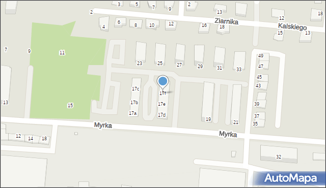 Legnica, Myrka Karola, płk., 17f, mapa Legnicy