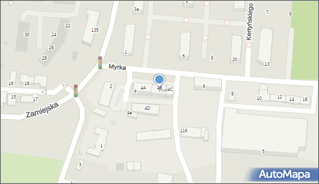 Legnica, Myrka Karola, płk., 48, mapa Legnicy