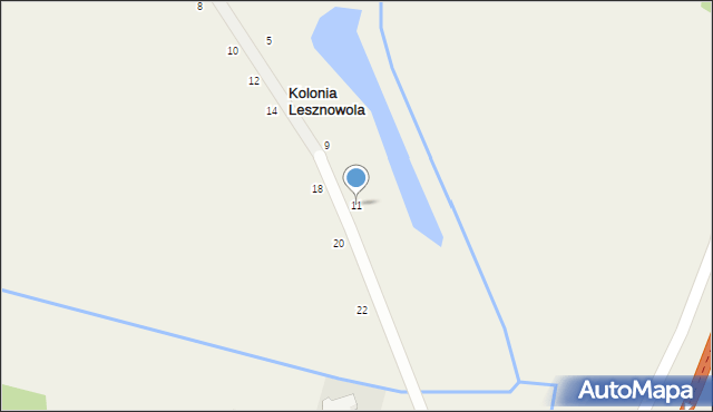 Lesznowola, Myszki Polnej, 11, mapa Lesznowola