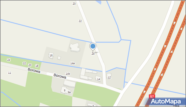 Lesznowola, Myszki Polnej, 24, mapa Lesznowola