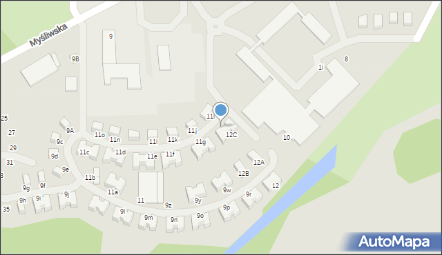 Łochów, Myśliwska, 11h, mapa Łochów