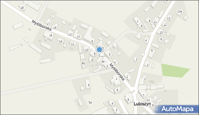 Lubiszyn, Myśliborska, 6a, mapa Lubiszyn