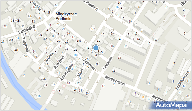 Międzyrzec Podlaski, Mydlarska, 4, mapa Międzyrzec Podlaski