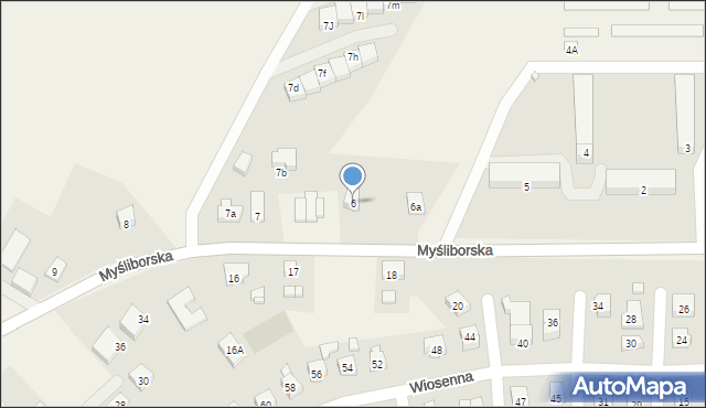 Moczkowo, Myśliborska, 6, mapa Moczkowo