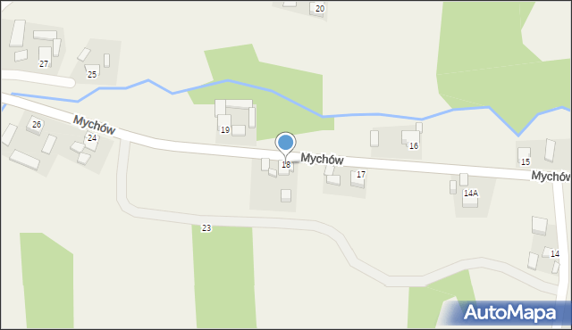 Mychów, Mychów, 18, mapa Mychów