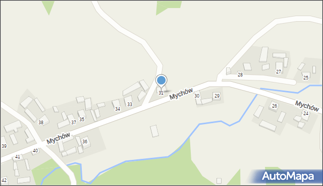 Mychów, Mychów, 31, mapa Mychów